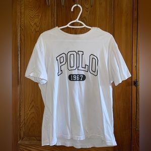 Medium Sized White Polo T Shirt